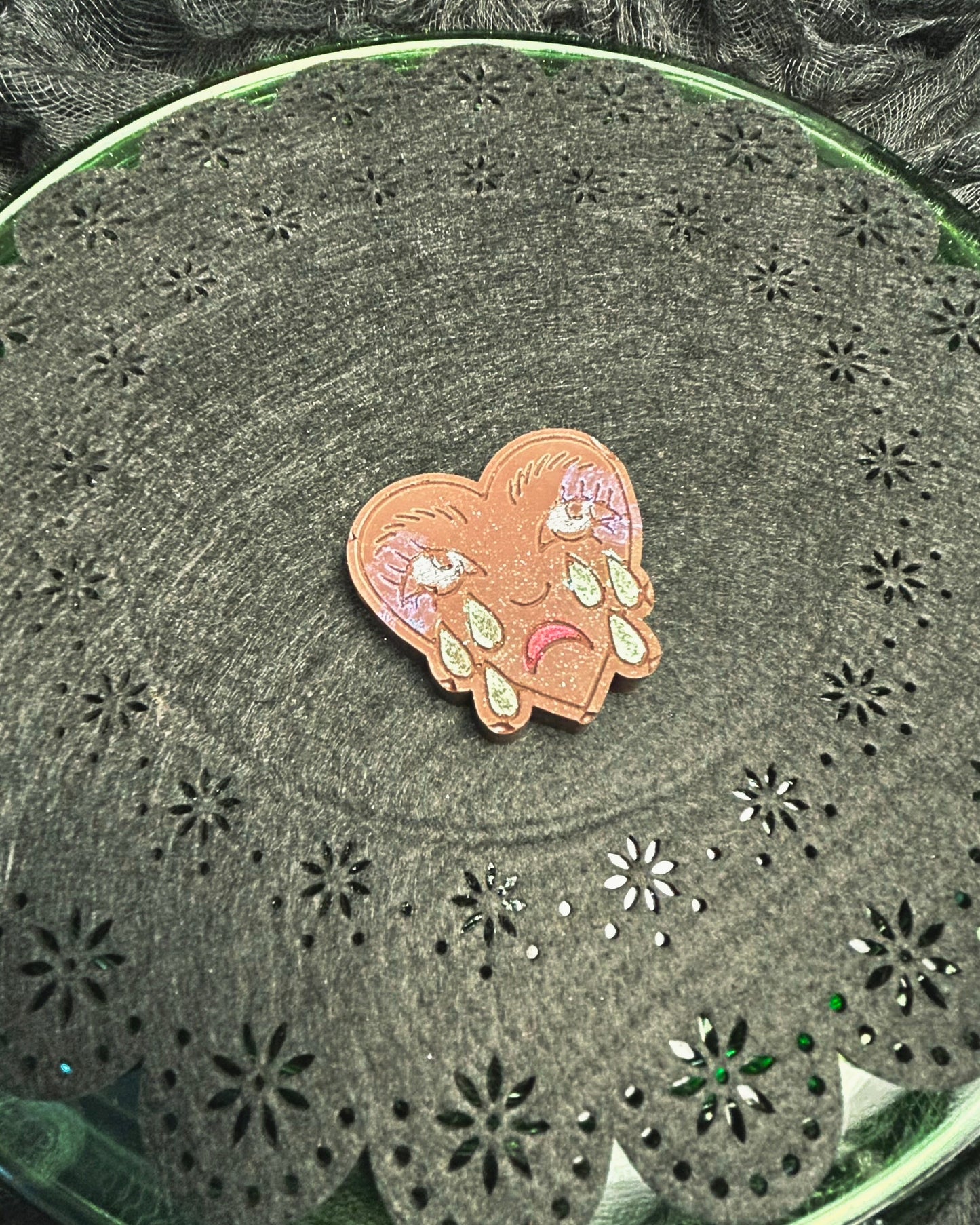 Crying Heart Chocolate Medallion