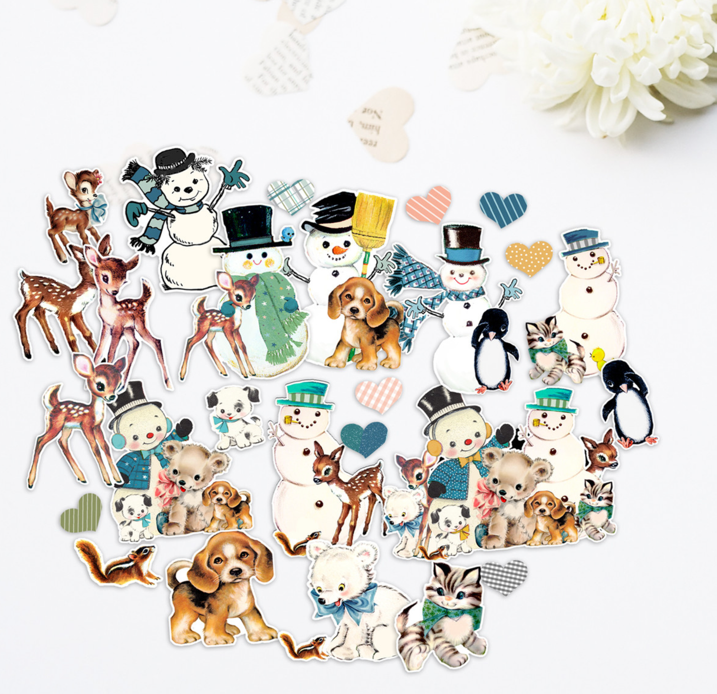 Vintage Snow Friends Ephemera