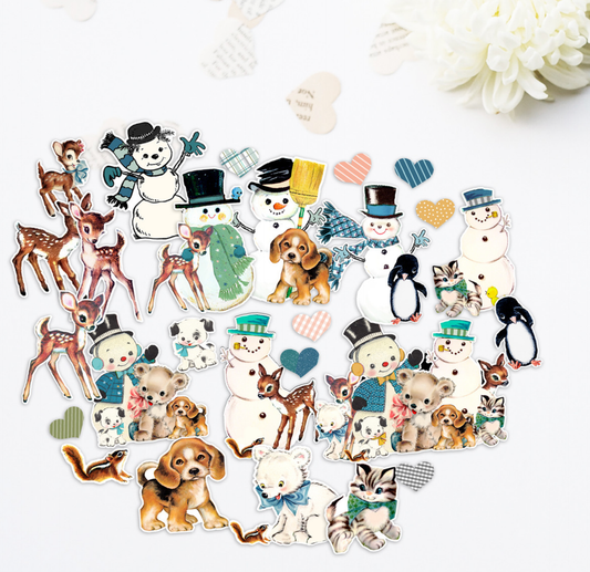Vintage Snow Friends Ephemera