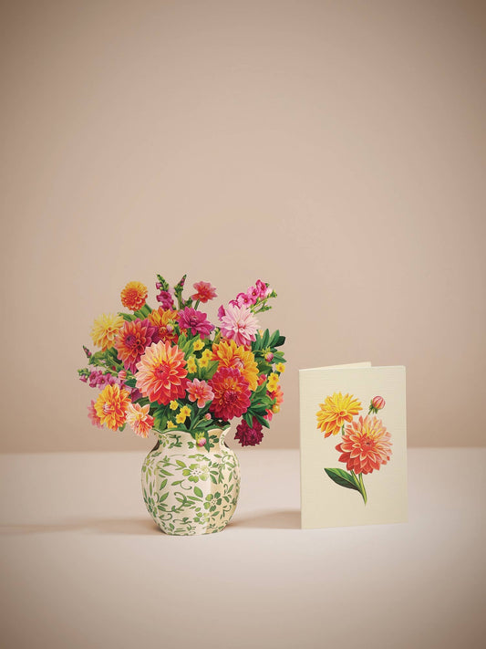 Mini Sunrise Dahlia (Mini Pop-up Greeting Cards)