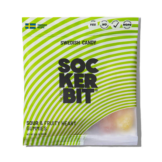 Sour Fruity Heart Gummies Swedish Gummies 2.8oz