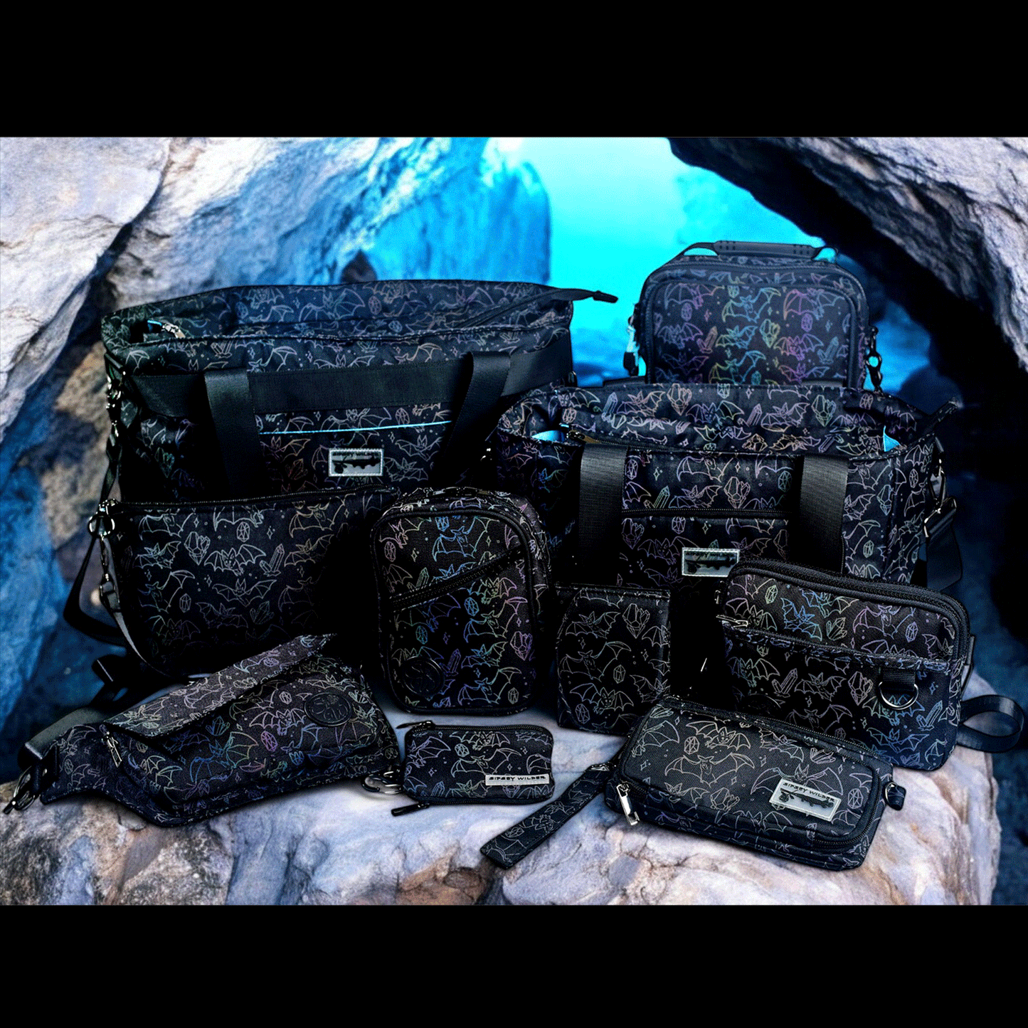 Crystal Cave Bats Venture Wallet 3.0 (Reflective Holographic!): Wallet & Wristlet Only