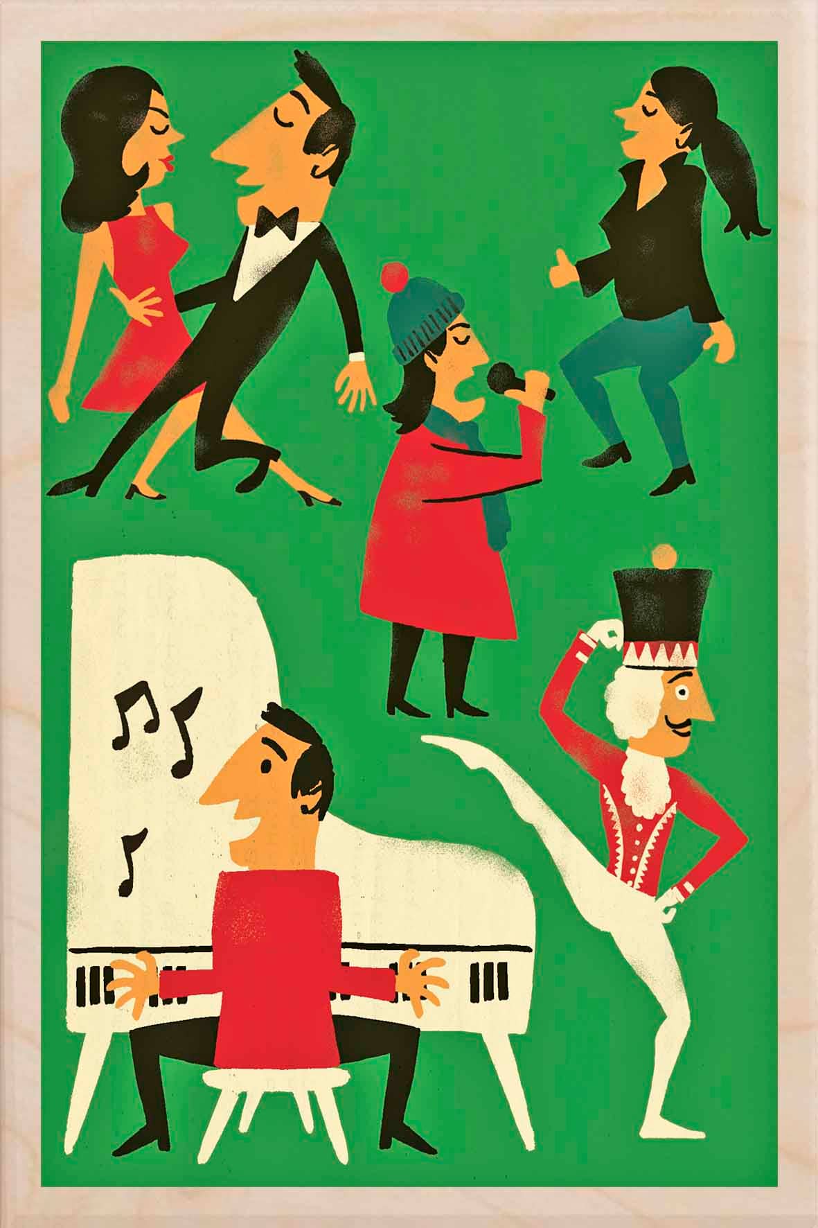 HOLIDAY PARTY wood Christmas Card