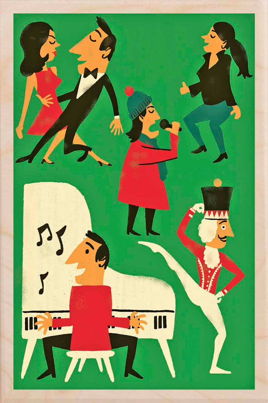 HOLIDAY PARTY wood Christmas Card