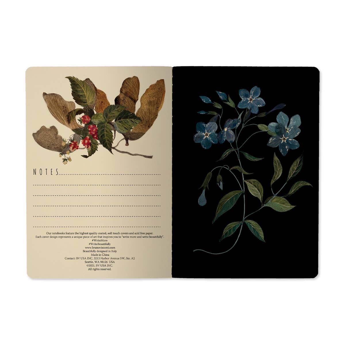 Small Notebook Forest Flowers 