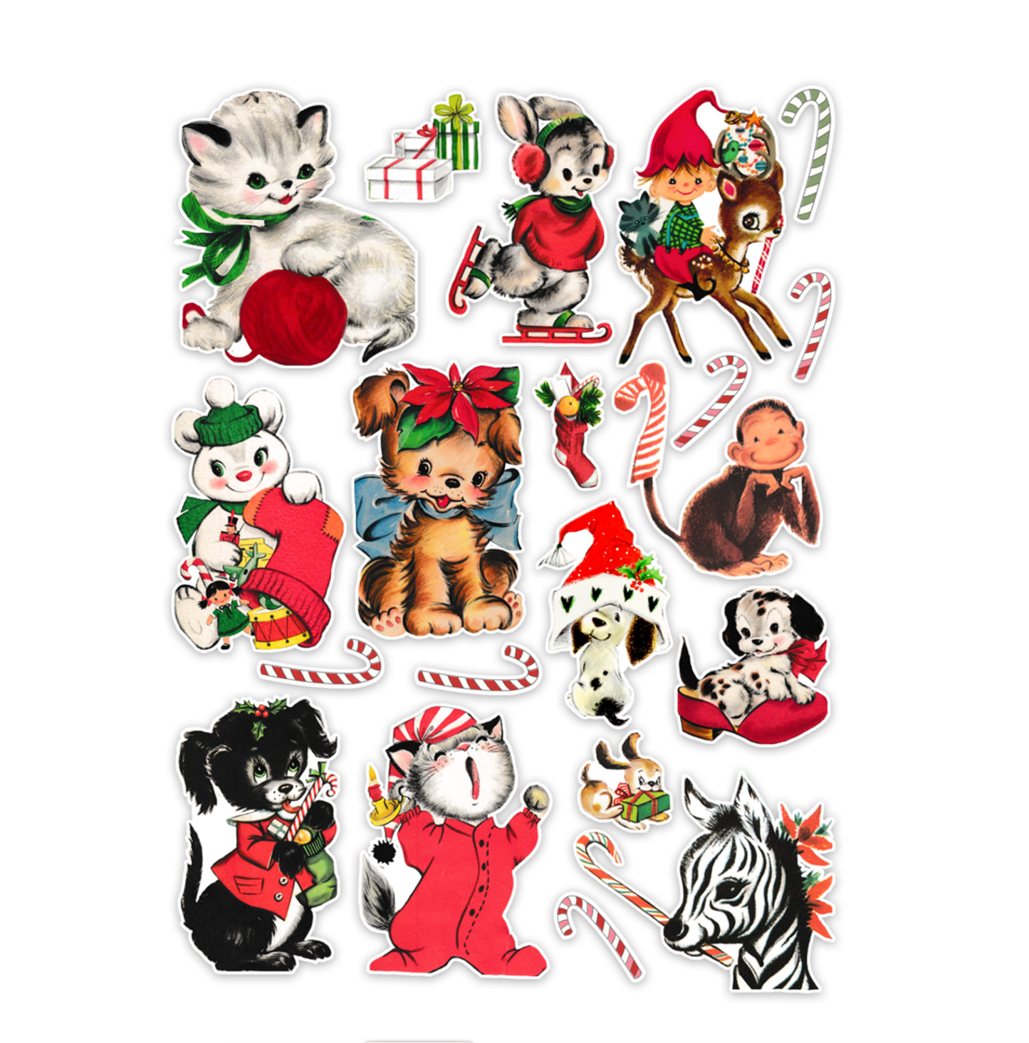 Vintage Candy Cane Christmas Ephemera