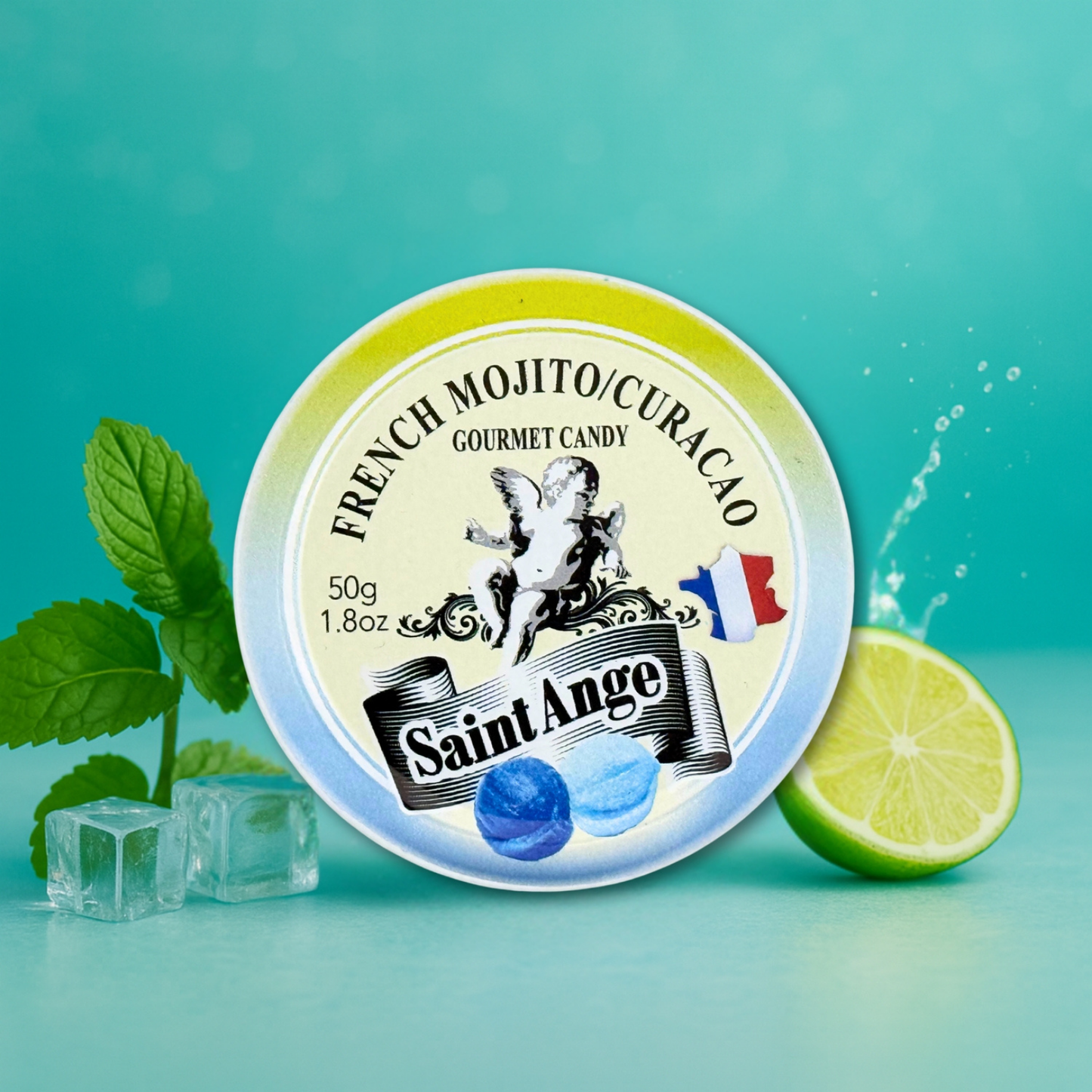 Saint Ange Mojito Curacao - French Gourmet Natural Candy Tin