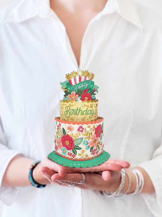 Mini Blooming Birthday Cake (Mini Pop-up Greeting Cards)