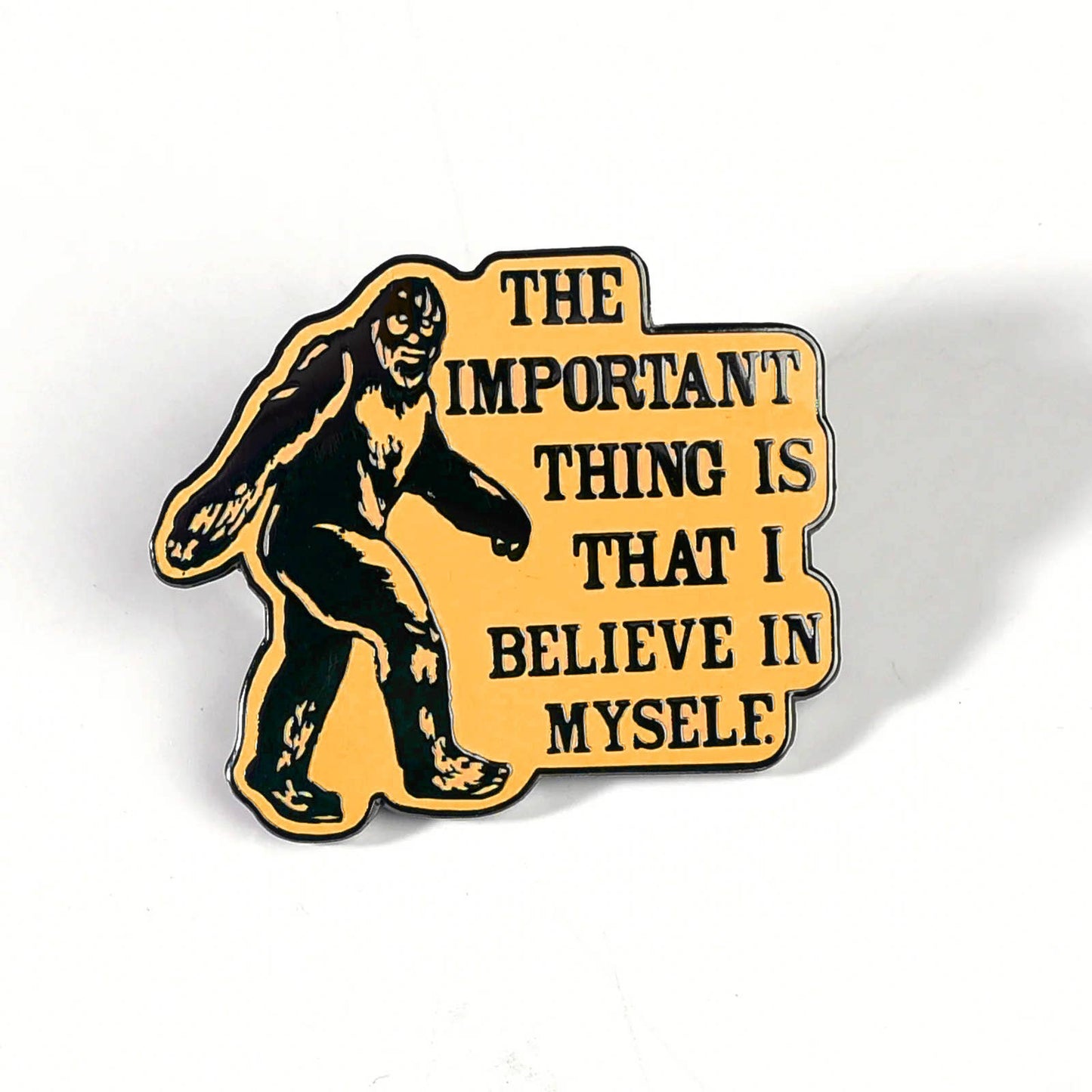 Bigfoot Believe Enamel Pin: Green