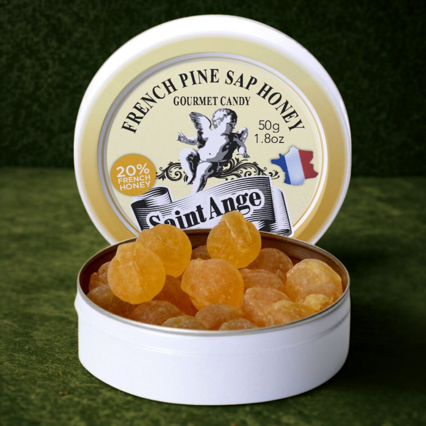 Saint Ange Honey Pine Sap - French Gourmet Natural Candy Tin