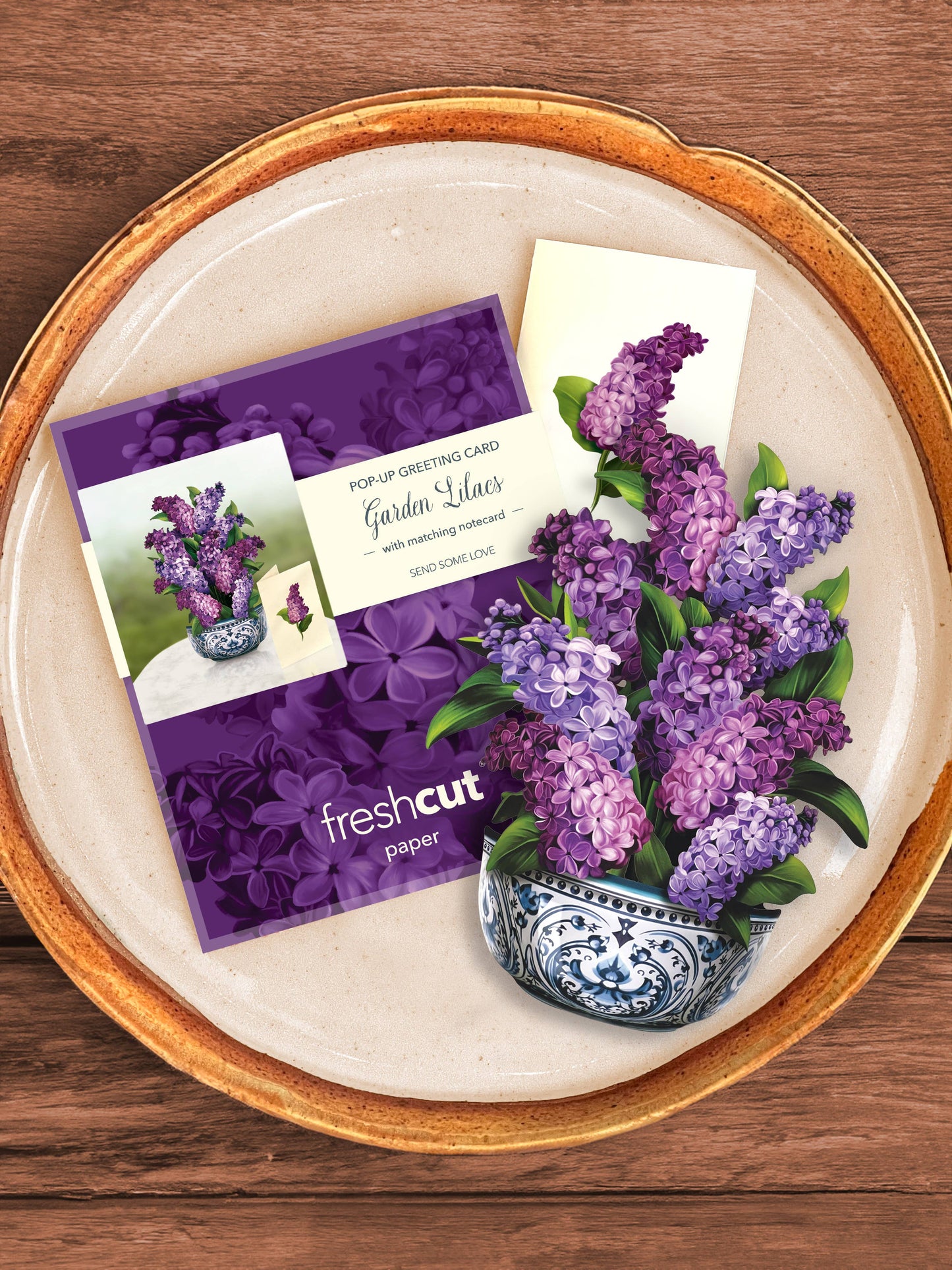 FreshCut Paper LLC - Mini Garden Lilacs  (10 Pop-up Greeting Cards)