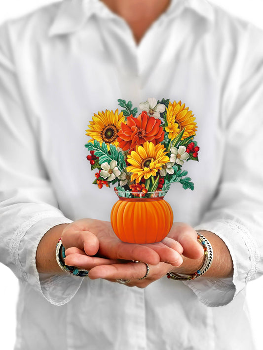 FreshCut Paper LLC - Mini Pumpkin Harvest (10 Pop-up Greeting Cards)
