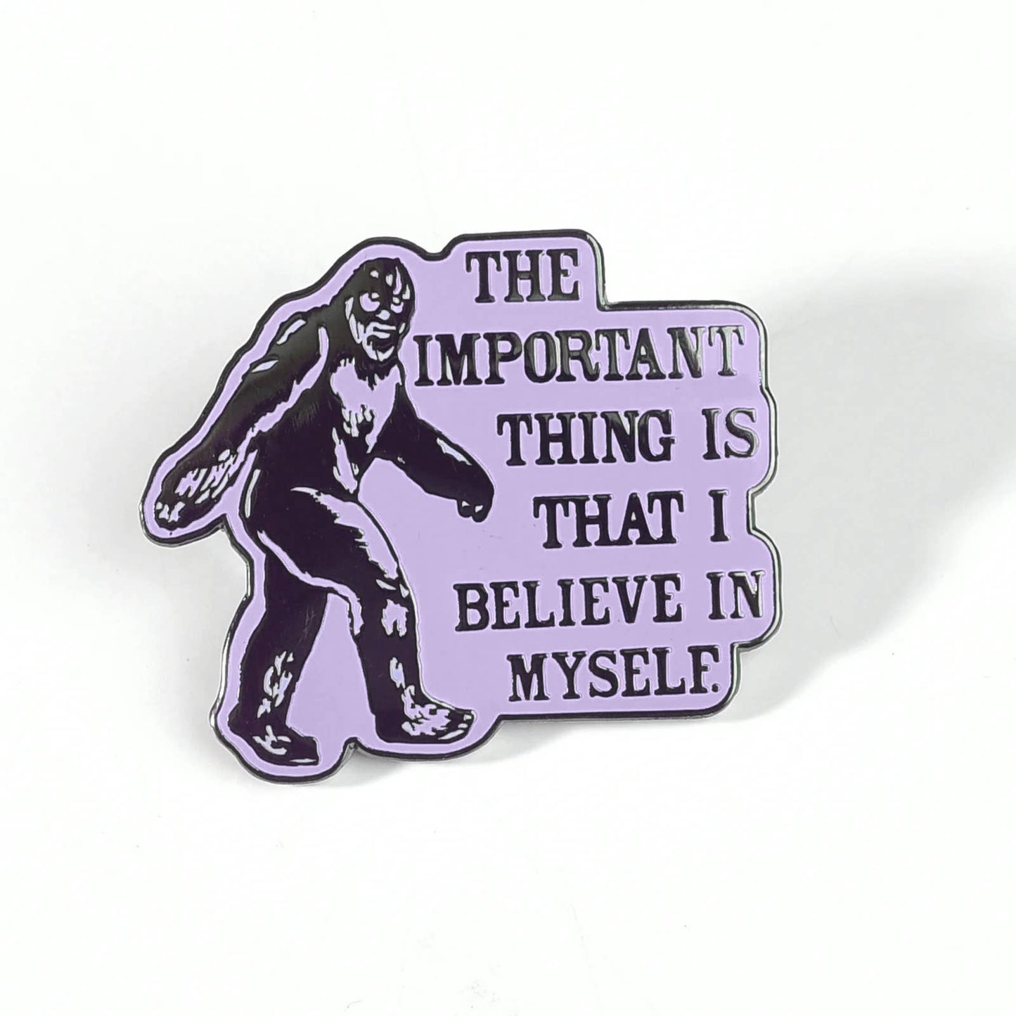 Bigfoot Believe Enamel Pin: Green