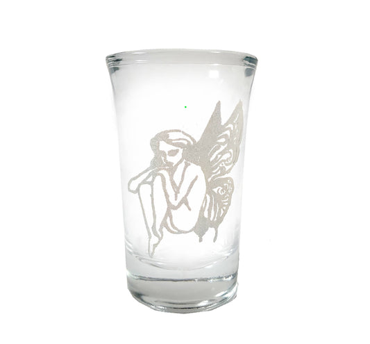 Fairy Engraved Shot Glass 1.5 oz Fantasy Fairy Queen Design