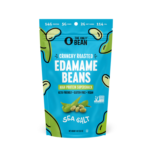 Crunchy Roasted Edamame (Sea Salt) - Healthy Snacks, Keto