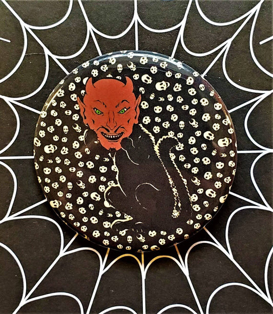 Devil Cat / 2.25" Large Button