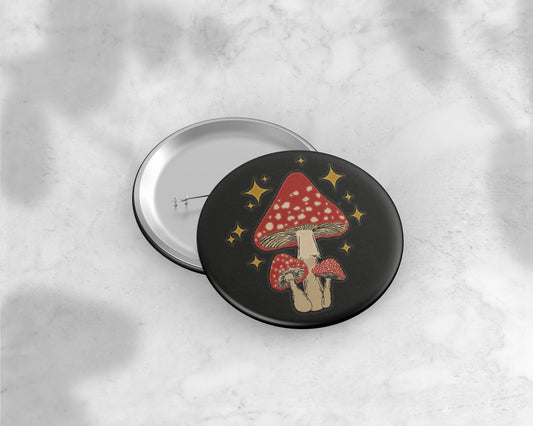 Groovy Toadstools Button