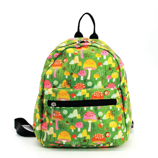 Retro Mushroom Motif Mini Backpack