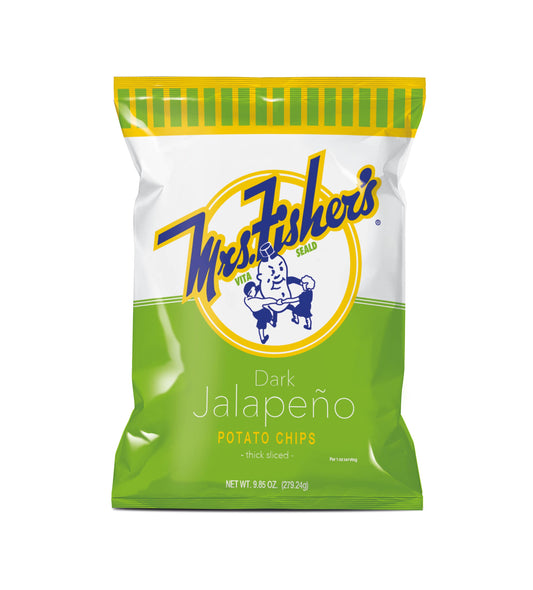 Mrs. Fisher's Potato Chips - Mrs. Fisher's Dark Jalapeno Potato Chips- Large