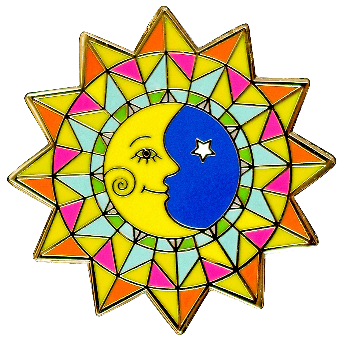 Sun & Moon Hard Enamel Pin
