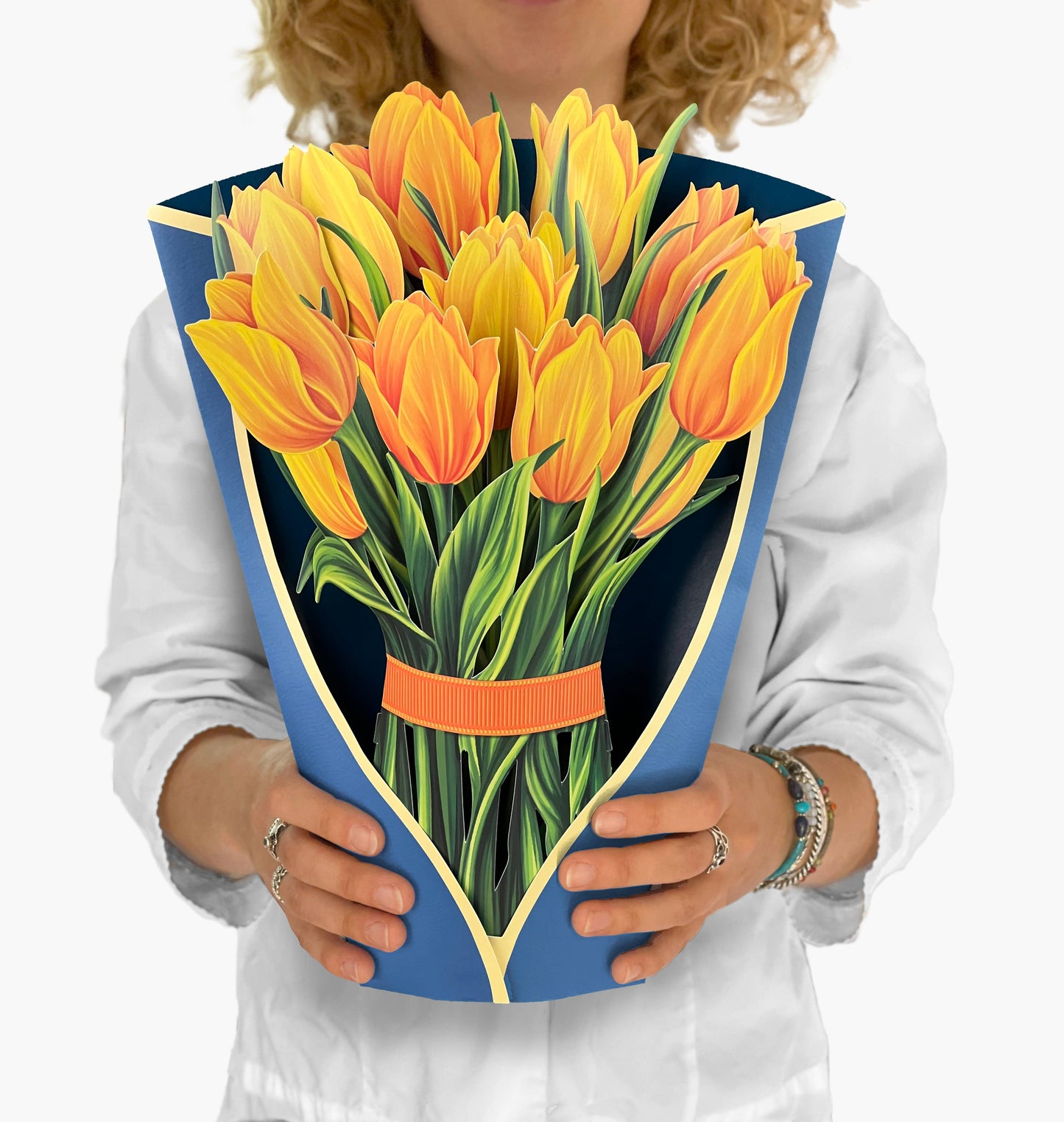 Yellow Tulips Pop-Up Greeting Card
