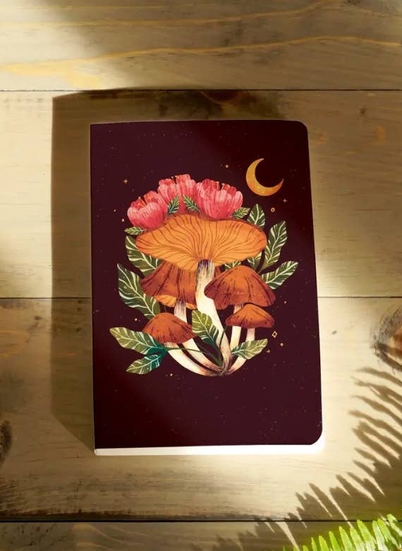Midnight Mushroom Layflat Notebook