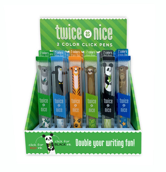 Twice as Nice CUTE CREATURES 2 Color Pen