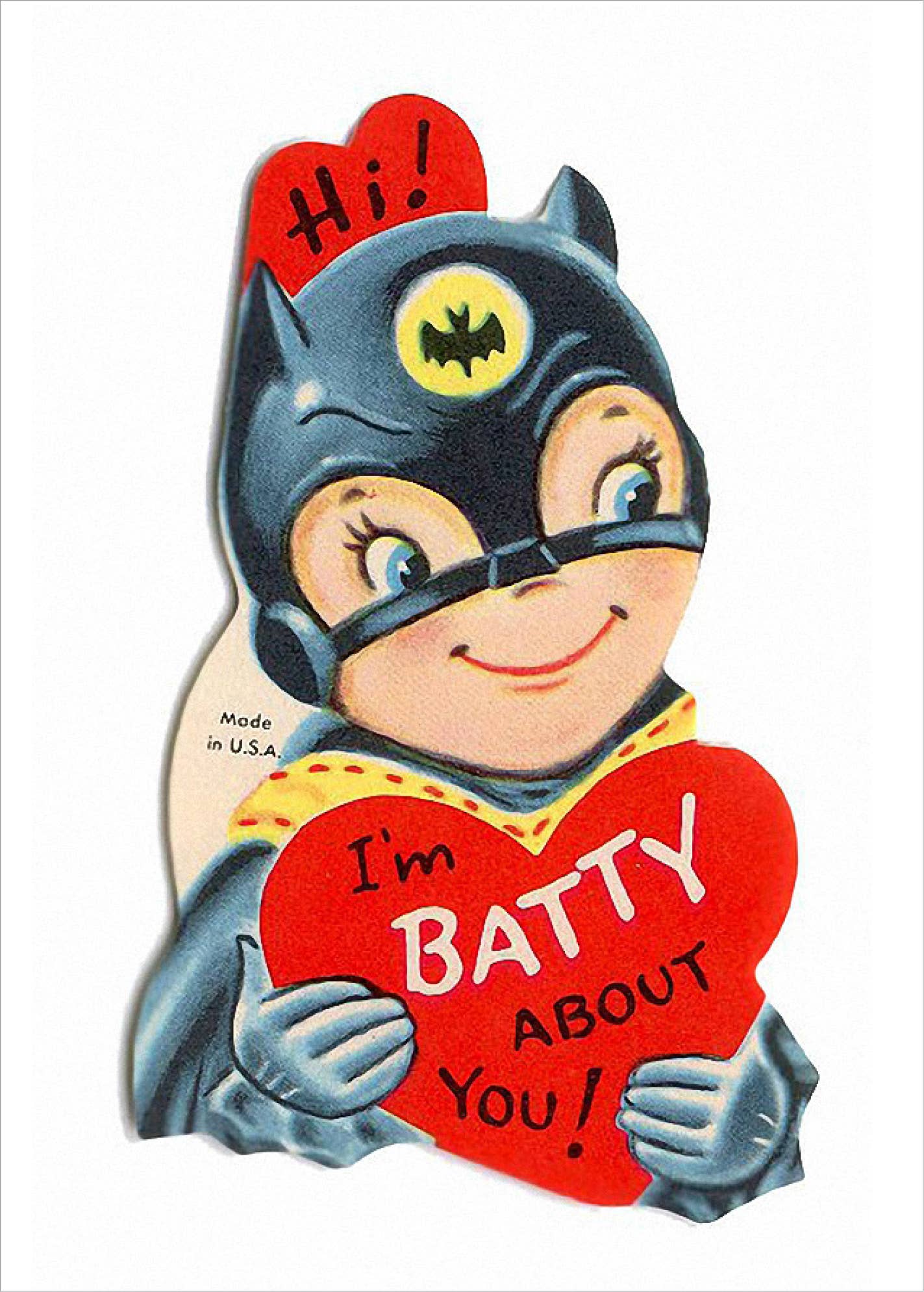 Batty Valentine Card, c 1960's